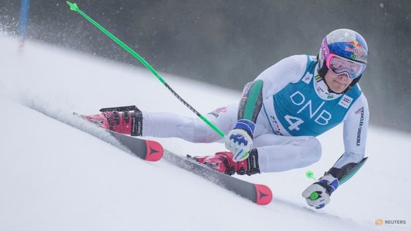 Alpine skiing-Brazil's Pinheiro Braathen takes World Cup giant slalom title