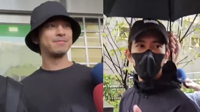 承认闪兵各交2万元交保，陈柏霖、修杰楷出警局态度不同