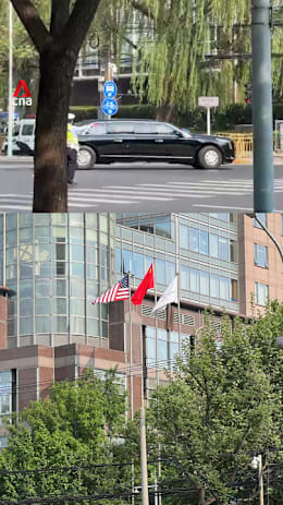 Trump’s ‘Beast’, motorcade arrive ahead of visit at Beijing’s Four Seasons Hotel