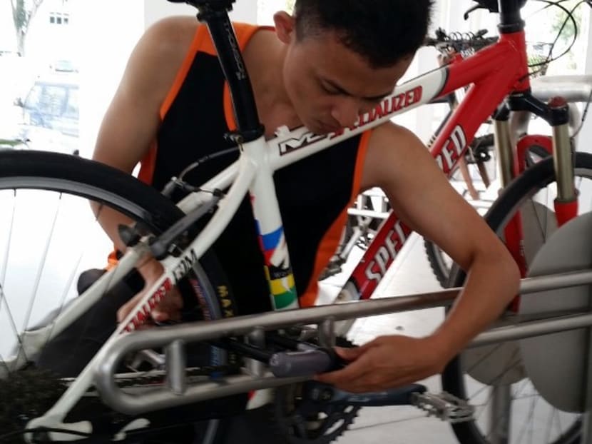 The new Lock Lah locking system. Photo: Channel NewsAsia