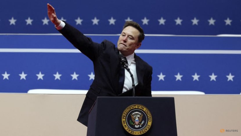 Musk's hand gesture during Trump inauguration festivities draws scrutiny Musk's hand gesture during Trump inauguration festivities draws scrutiny