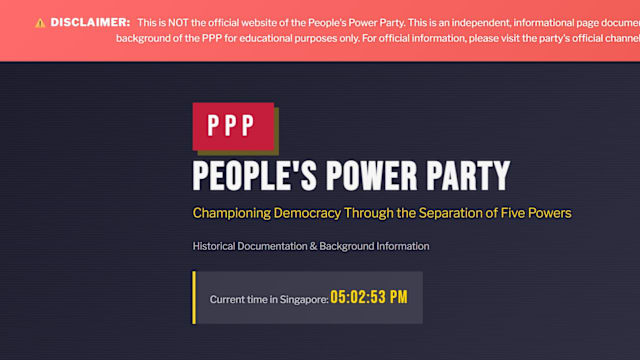 人民力量党网站被“外国公司”接手 吴明盛：未发布诽谤内容 不采法律行动