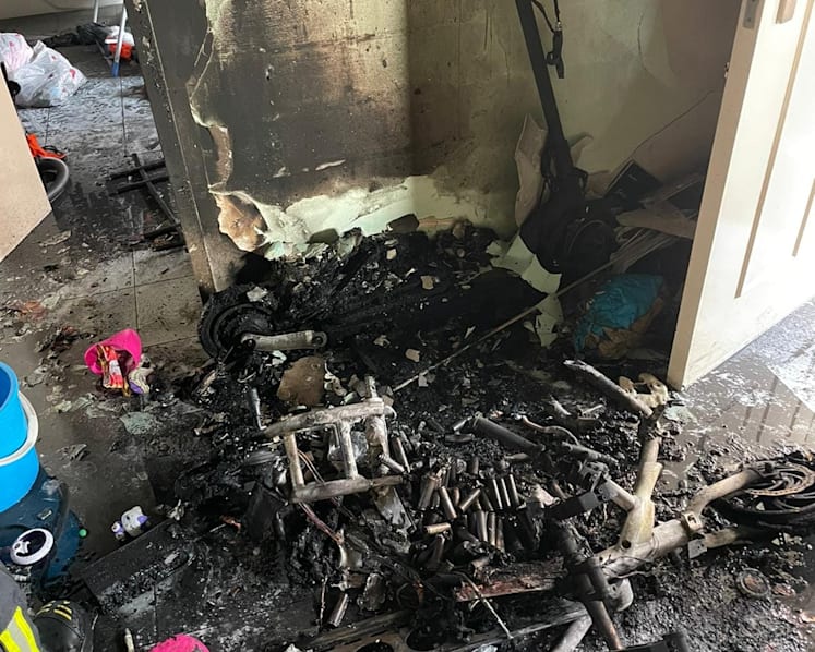 Three children taken to hospital after fire breaks out in Redhill flat