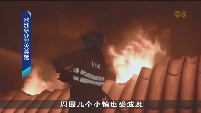欧洲多地野火因炎热天气蔓延 西班牙逾千人被迫撤离家园