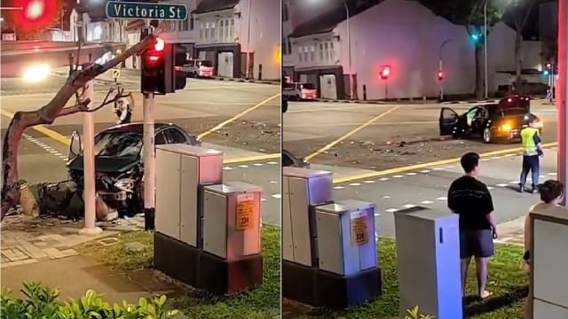 甘榜格南一带发生车祸 四人送院