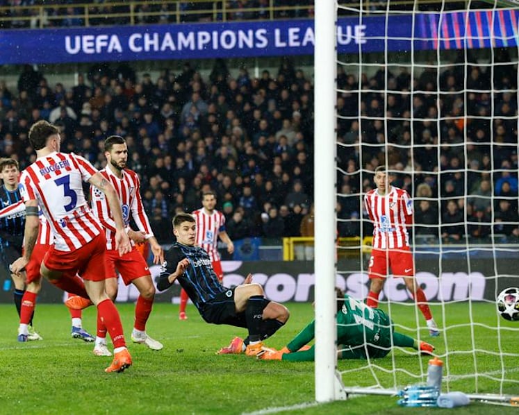 Club Brugge equalise late to force 3-3 home draw with Atletico Madrid