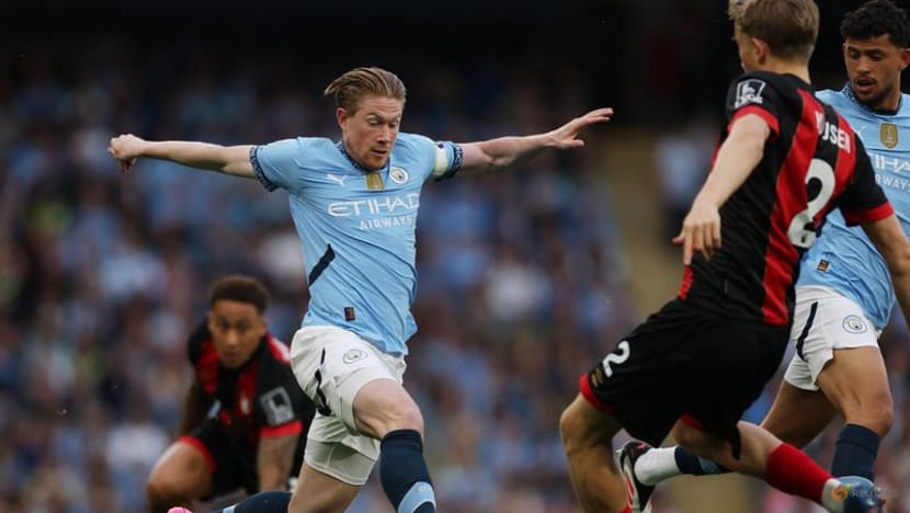 City climb to third with 3-1 win over Bournemouth in De Bruyne's final home game