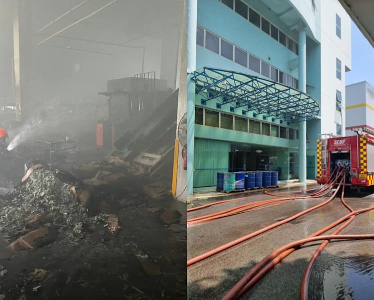 80 firefighters deployed to put out fire at Tuas waste recycling workshop 