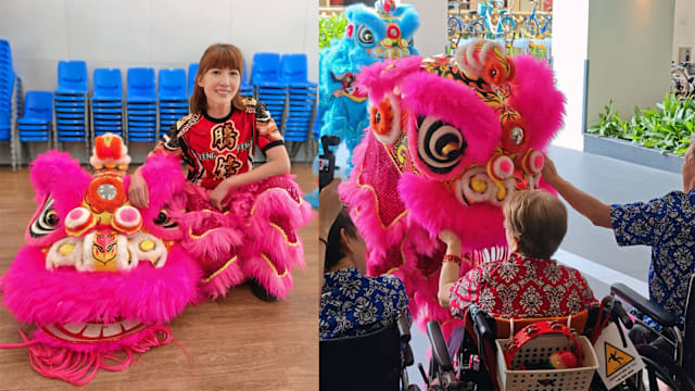 欧萱速学舞狮3小时，为疗养院长者献上新春惊喜表演