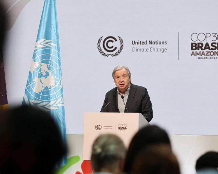 UN chief pushes COP30 for deal on roadmap away from fossil fuels