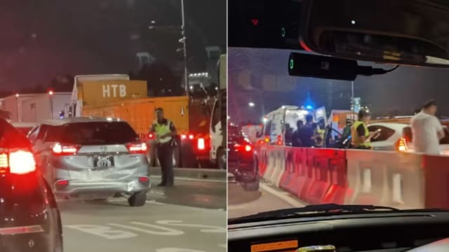 新柔长堤晚间发生车祸 通关时间超过一小时
