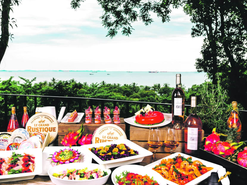 Kwee Zeen's Saturday Pink Brunch - Look out for a gastronomic spread of Mediterranean-themed delicacies that features specially crafed 'pink' highlights like Prawn Penne with Pink Vodka Sauce, Beet-cured Salmon with Pink Grapefruit and more. Photo: Sofitel Singapore Sentosa Resort & Spa