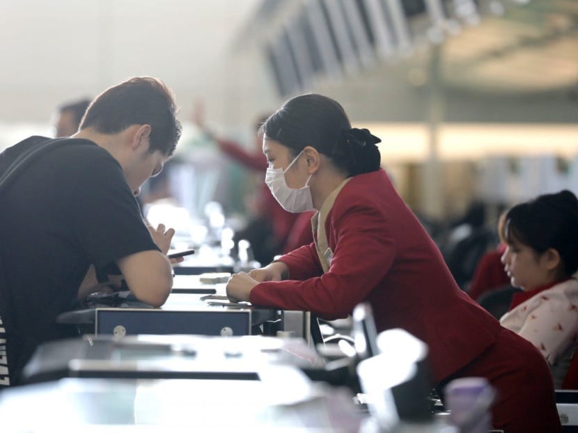 Travellers have been trying to rebook or rearrange fights at Hong Kong International Airport.