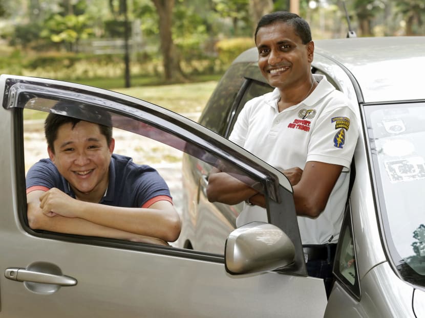 Uber drivers Wilfred Goh (left) and Patrick Pereira (right). Mr Pereira, who owns an aerial service business, said Uber offered him greater flexibility and fewer restrictions compared with being a cabbie. Photo: Wee Teck Hian Uber drivers Wilfred Goh (left) and Patrick Pereira (right). Mr Pereira, who owns an aerial service business, said Uber offered him greater flexibility and fewer restrictions compared with being a cabbie. Photo: Wee Teck Hian