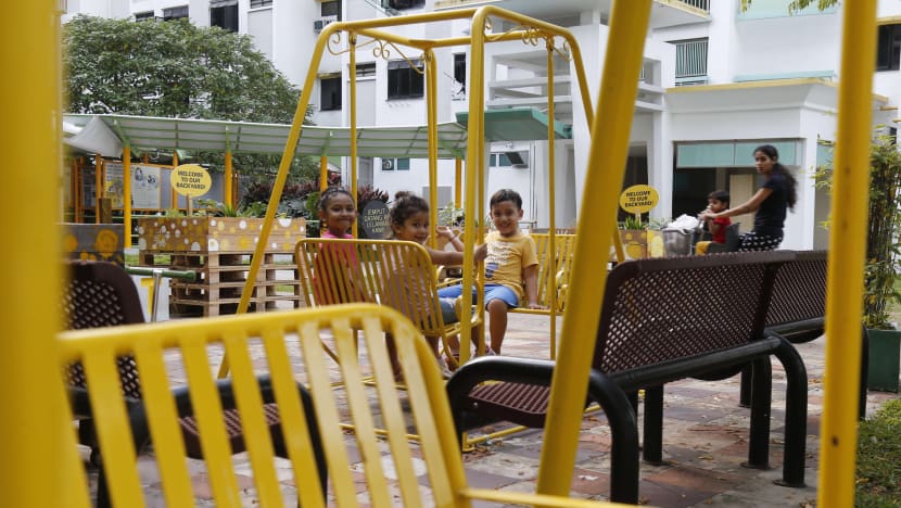 Little garden with swings add colour to Aljunied Crescent neighbourhood