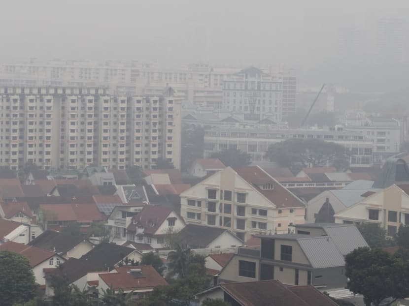 The reported haze as seen in Sin Ming Avenue. Photo: Ernest Chua