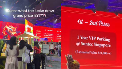 Suntec S’pore’s Lucky Draw Grand Prize – 1-Yr VIP Parking Valued At $21,888 – Raises Eyebrows