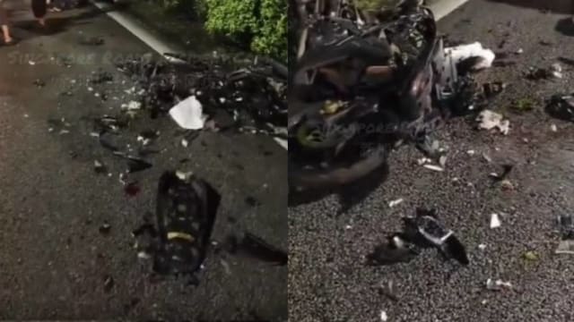 伤者倒卧血泊中 摩托车和拖车在兀兰相撞酿两伤
