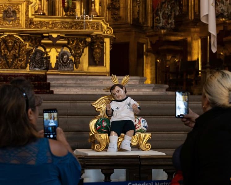 Praying for a World Cup miracle? Fans flock to baby Jesus in Mexico kit