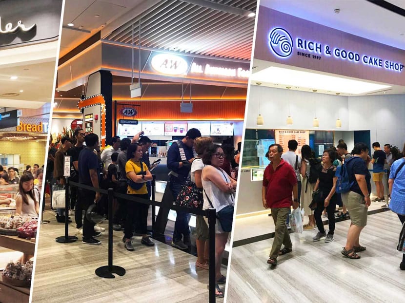 The queues at Jewel Changi Airport.