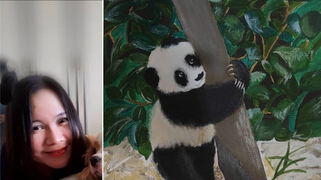 不舍叻叻回返中国 动物爱好者作画纪念