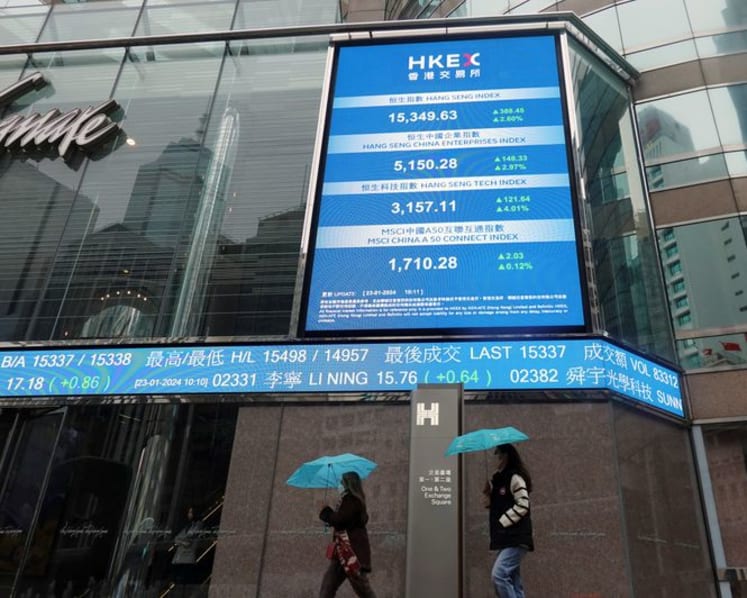 Hong Kong stocks lifted by Nvidia rally on mixed day in Asia