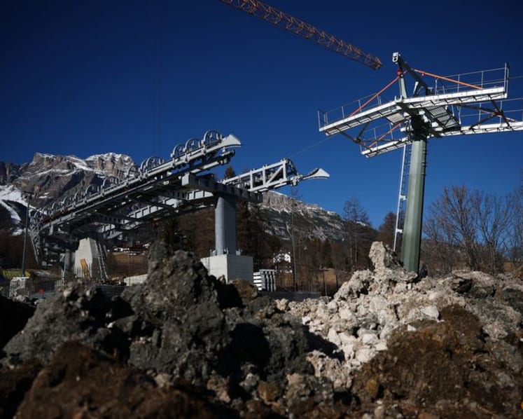 Organisers rush to complete Milano-Cortina sliding centre, hockey venue