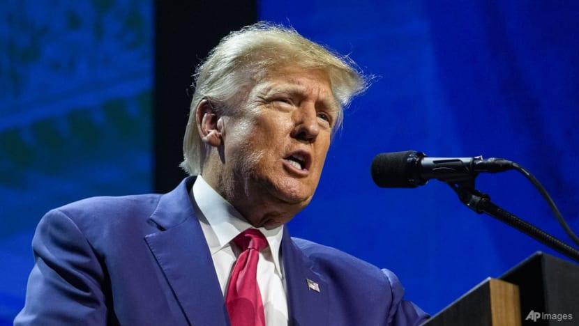 Trump jokes about sexual assault verdict, repeats US election falsehoods Trump jokes about sexual assault verdict, repeats US election falsehoods
