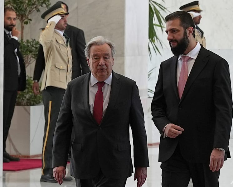 Visiting UN chief urges respect for Syria's sovereignty, international support Visiting UN chief urges respect for Syria's sovereignty, international support
