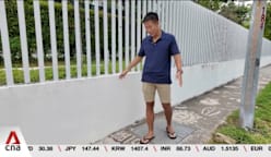 Budding artist uses power washer to create art on pavements in his Marine Parade neighbourhood