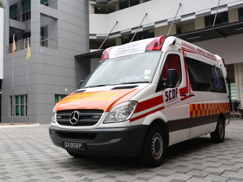 The SCDF is considering having ambulances constantly on patrol, on top of deploying them at its 47 facilities islandwide and other fixed external locations such as hospitals, polyclinics and neighbourhood police posts. Photo: SCDF