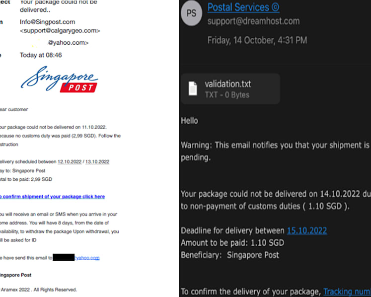 Police warn shoppers about parcel delivery phishing scams after 130 victims lose S$182,000 in first 2 weeks of December