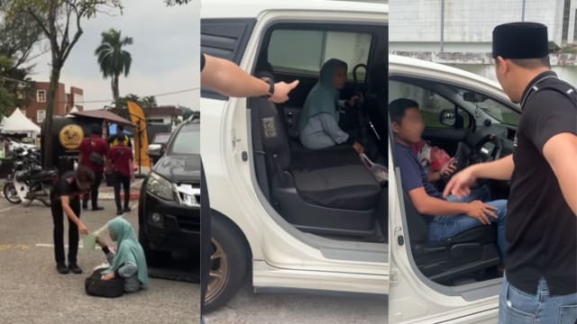 不忿非法集团让老人上街乞讨 马男当场狂骂负责载送的车夫