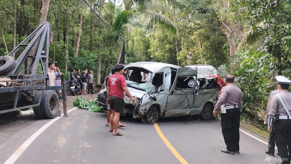 Bali minibus crash kills five Chinese tourists Bali minibus crash kills five Chinese tourists