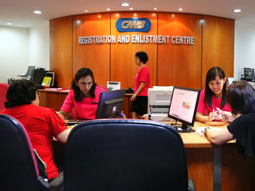 NS enlistees starting their pre-enlistment procedures at the Registration and Enlistment Centre at the Central Manpower Base (these enlistees are not affected by the new Vocation Interest Initiative). Photo: Nuria Ling/TODAY