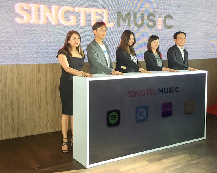 Singtel launches new data-free music service with Spotify, KKBOX, MeRadio and AMPed