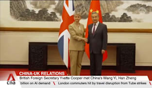 British Foreign Secretary Yvette Cooper meets Chinese counterpart Wang Yi as ties ease