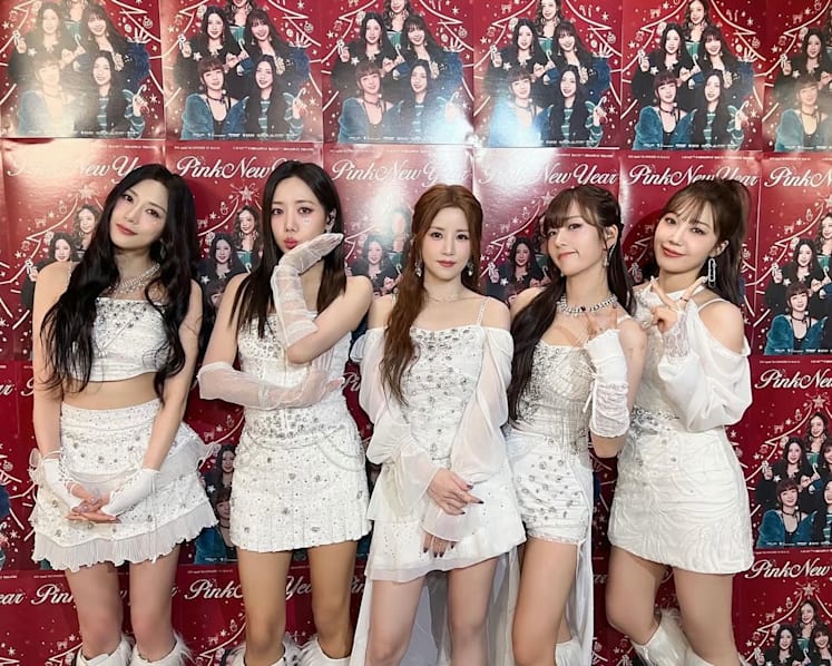 K-pop group Apink performing in Singapore in February