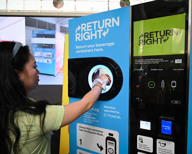 300 more beverage container return machines to be deployed at institutes of higher learning, industrial areas