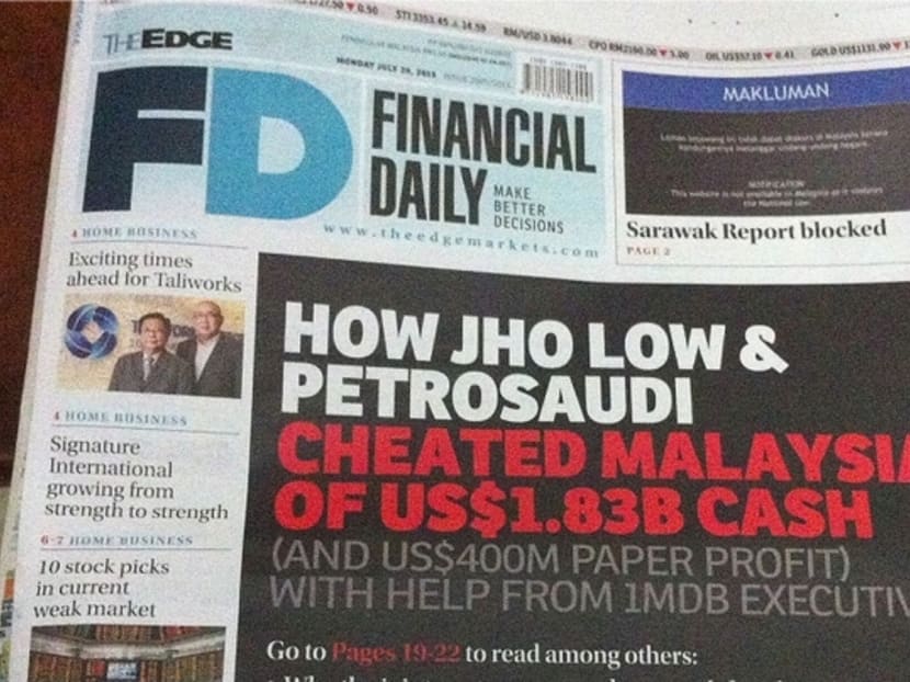 The Edge published a series of reports on July 20, 2015 detailing Penang-born tycoon Low Taek Jho’s alleged role in the 1MDB controversy, and hinted that it could be its last article. Photo: Malay Mail Online