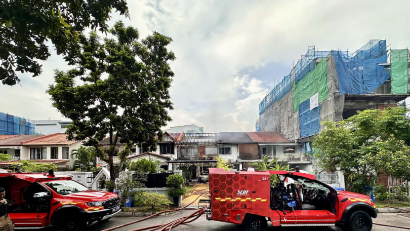 Fire in Katong engulfs terrace house, two neighbouring units also damaged Fire in Katong engulfs terrace house, two neighbouring units also damaged