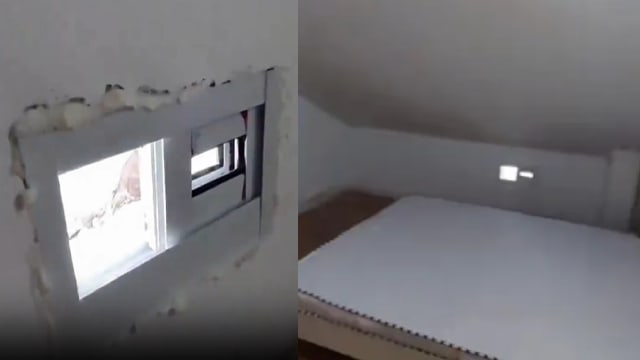 上海一出租房窗户超小引关注 网调侃：以为是射击孔