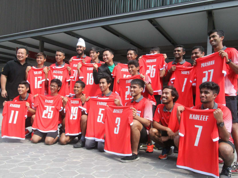 The hockey players representing Singapore in the Incheon Asian Games 2014 on Sept 13, 2014. Photo: Singapore Olympic Foundation