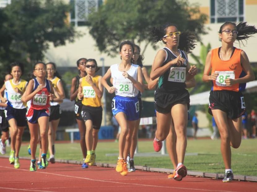 For secondary schools that do not offer track-and-field as a co-curricular activity, students who are keen to take it up may head down to train at the Home of Athletics, a facility beside the Singapore Sports Hub. For secondary schools that do not offer track-and-field as a co-curricular activity, students who are keen to take it up may head down to train at the Home of Athletics, a facility beside the Singapore Sports Hub.