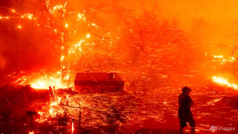 Wind fans wildfire in California canyons, residents flee