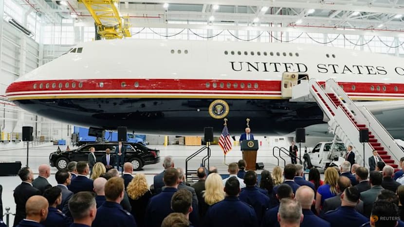 Retrofitted Qatari jet takes flight as Air Force One for Trump's trip to North Dakota