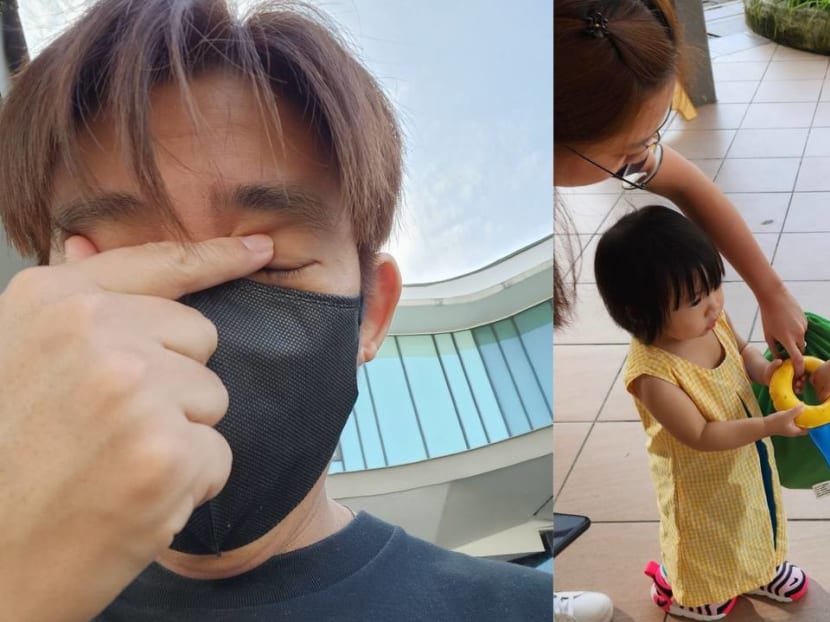 987FM DJ Gerald Koh cries on 2-year-old daughter’s 1st day of school; 'can’t accept' how she didn’t cry too