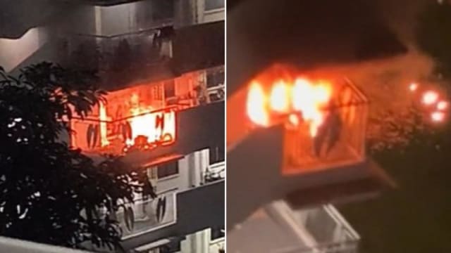 电动脚踏车酿火患 勿洛组屋熊熊烈火传爆炸声