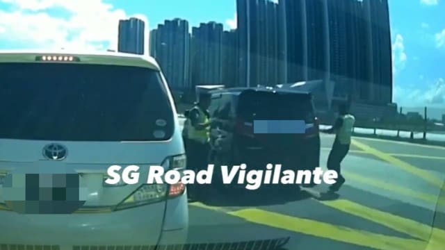 马国休旅车无视辅警指示 硬闯长堤巴士道引热议