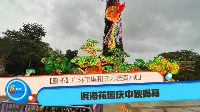 【直播】户外市集和文艺表演回归 滨海花园庆中秋揭幕